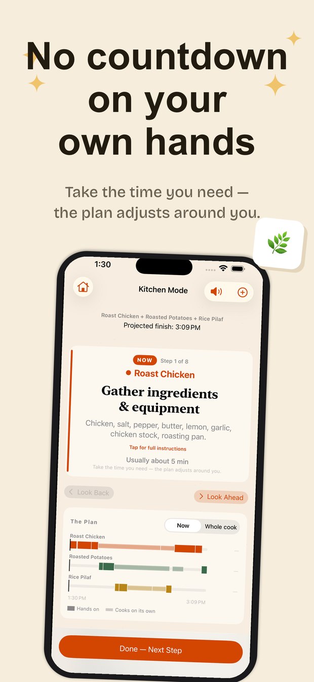 A hands-on step showing an estimate rather than a countdown